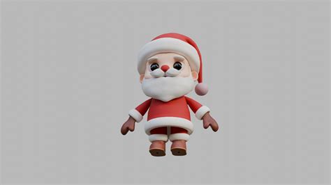 Cute Santa 3d Model Turbosquid 2167613