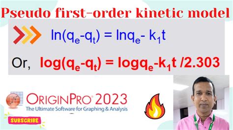 Pseudo First Order Kinetic Model Fitting In Origin YouTube