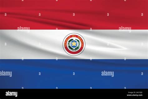 Waving Paraguay flag, official colors and ratio correct. Paraguay ...