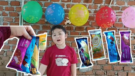 Pecahin Balon Warna Berhadiah Es Krim Jagung Messi Es Krim Oreo Es