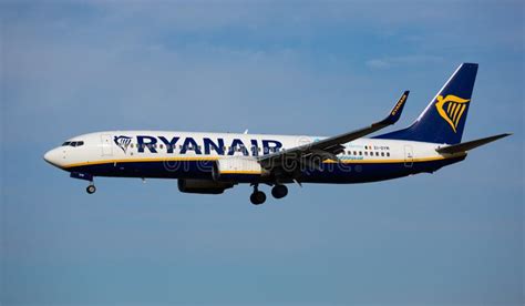 Passenger Airplane Of Company Ryanair During Landing Editorial