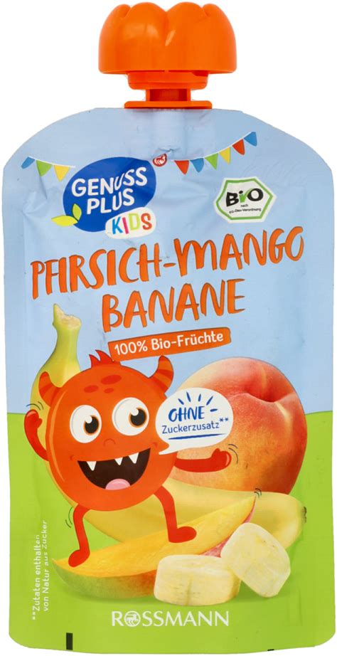 GENUSS PLUS Kids mus w tubce Brzoskwinia Mango i Banan 1rż 100