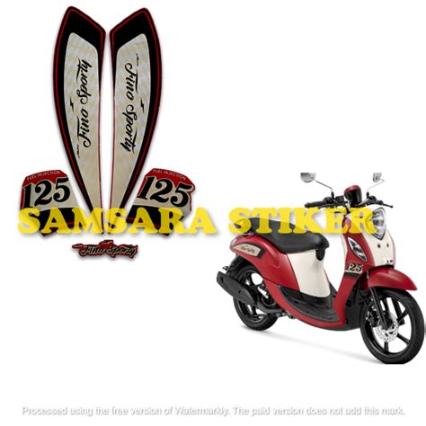 Stiker Striping Lis Body Motor Yamaha Fino Sporty Fi Full Set