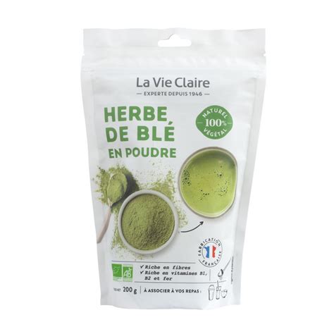 Herbe De Ble Bio Poudre 200g La Vie Claire Saint André