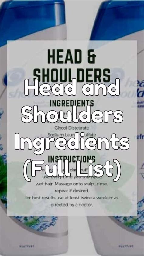 Head And Shoulders Ingredients (Complete List Explained)