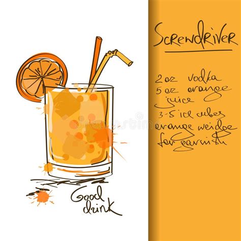 Illustrazione Con Il Cocktail Disegnato A Mano Delle Kamikaze