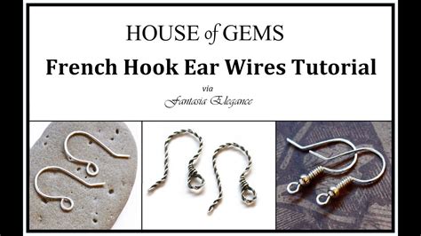 How To Make French Hook Earwires Tutorial Youtube