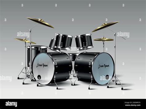 Realistic drum kit. Vector Stock Vector Image & Art - Alamy