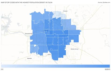 Highest Population Density In Tulsa By Zip Code Zip Atlas