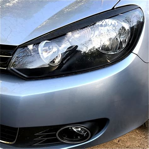 Amazon Co Jp Eyelid Cover Car Headlamp Eyebrow Trim For Golf Vi Mk