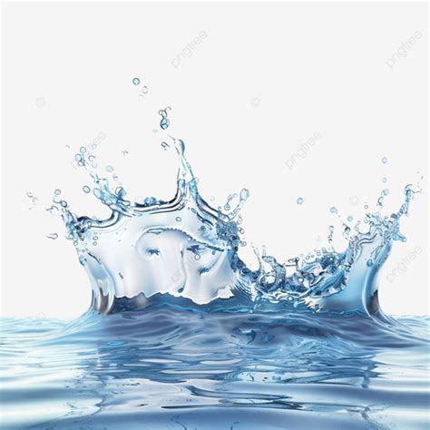 Realistic Blue Water Splash With Drops Water Splash Drop Png