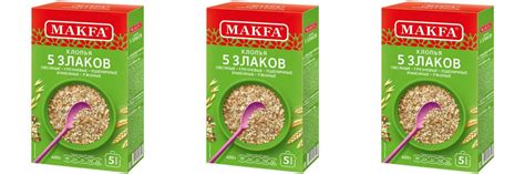 Makfa Хлопья 5 злаков, 400 г, 6 шт - купить с доставкой по выгодным ...