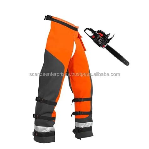 Forester Chainsaw Pants Apron Style Orange Protection Leg Black Safety