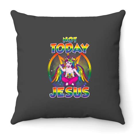 Sigil Of Baphomet Throw Pillows Baphomet Sigil Not Today Jesus Satanic