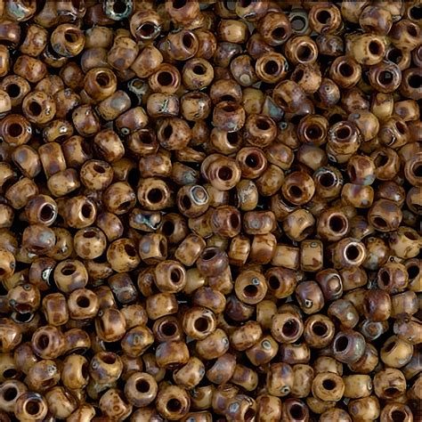 Miyuki Round Seed Beads Size 8 0 Picasso Brown Tan Matte 22GM MI 8