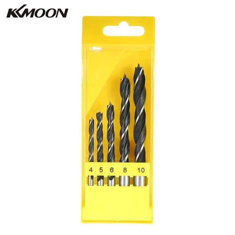 5PCS Wood Drill Bits Carbon Steel Wood Hole Drilling Tool Bit Set Round ...