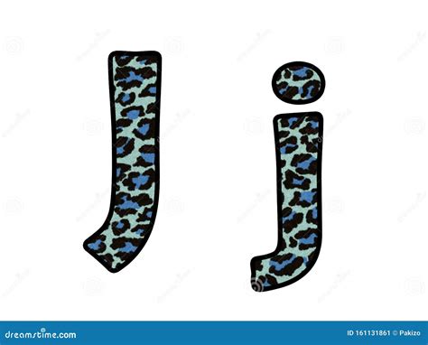 3d Leopard Print Letter J Jaguar Skin Fur Creative Decorative