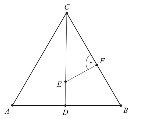 Trójkąt ABC jest równoboczny Punkt E leży na wysokości CD Zadania