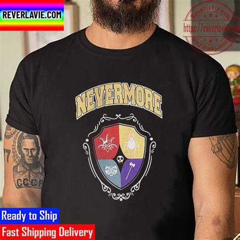 Wednesday Addams Nevermore Academy Crest Logo Unisex T Shirt Rever Lavie