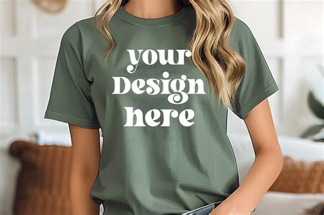 Comfort Colors Moss Mockup Graphic By MockupStore Creative Fabrica