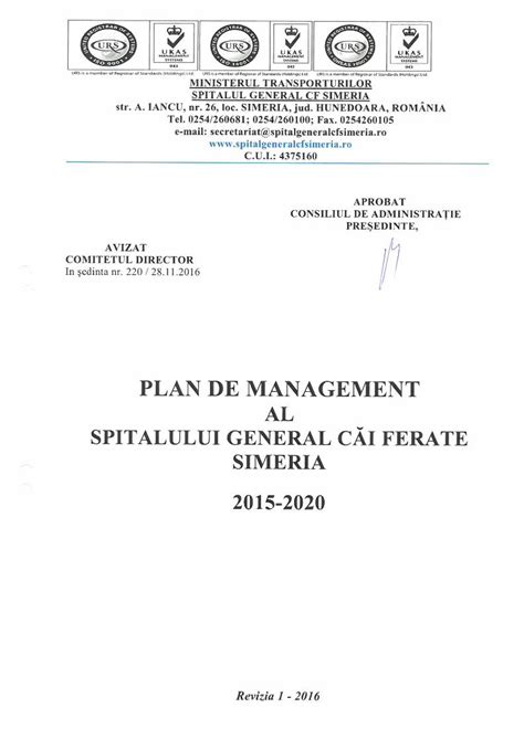 Pdf Plan De Management Al Spitalului General C I Ferate Dokumen Tips