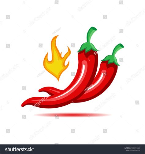 Hot Chili Pepper Spice Vegetable Symbol Stock Vector Royalty Free