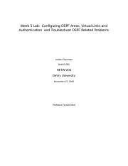 NETW206 W5 Lab Jordan Eisenman Docx Week 5 Lab Configuring OSPF