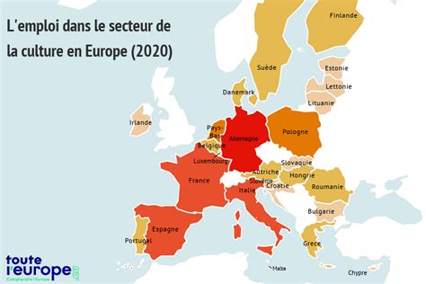 Carte L Emploi Dans Le Secteur De La Culture En Europe Touteleurope Eu