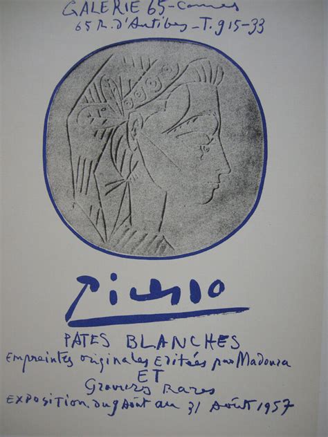 Pablo Picasso Pates Blanches Orig Lithografie Maitres De L Ecole