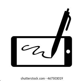 Digital Signature Icon E Document Form Stock Vector Royalty Free