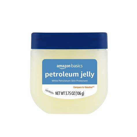 Buy Amazon BasicsPetroleum Jelly White Petrolatum Skin Protectant, Unscented, 3.75 Ounce, 1-Pack ...