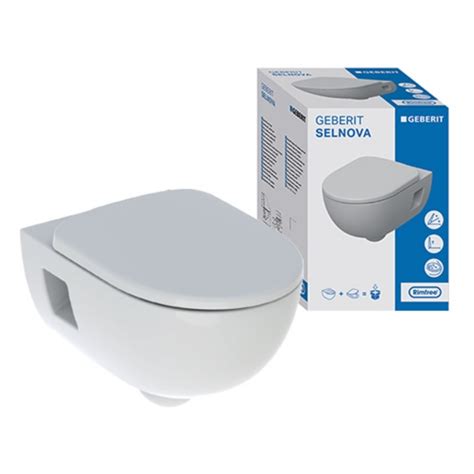 Geberit Selnova Grab Go Premium Wall Hung Toilet Pack With Soft Close