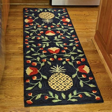 Pineapple Hooked Rug Runner 24x72 By Park Designs Primitive