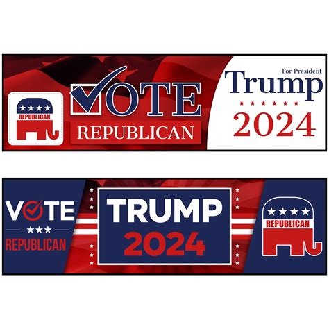 Donald Trump Republican Bumper Stickers For 2024 Presidential Elections