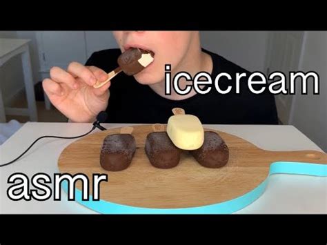 ASMR Mini Ice Cream 3 Different Kinds Soft Crackling Eating Sounds