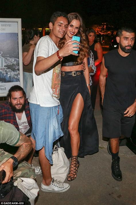 Izabel Goulart In Bikini As She Frolics On The Beach In Rio De Janeiro Daily Mail Online