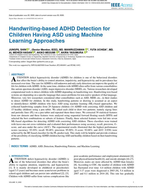 Handwriting Based Adhd Detection For Children Having Asd Using Machine