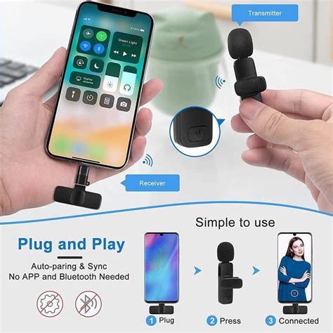 Jual Mic Wireless Hp Vlog Youtuber Portable Mic For Iphone And Android