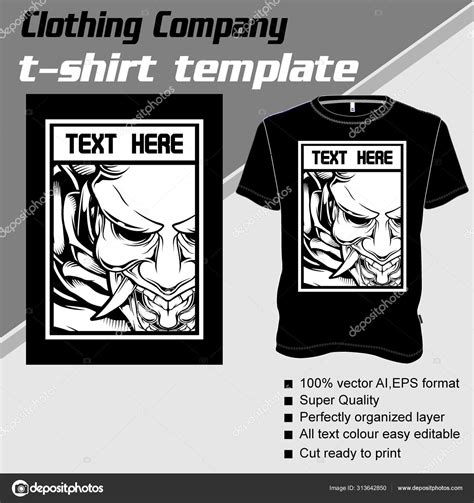 T Shirt Template Fully Editable With Demonic Vector Stock Vector Image