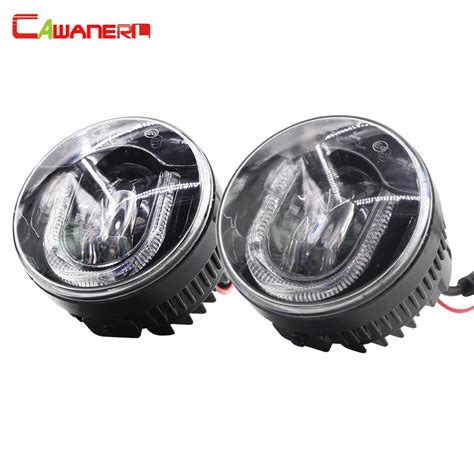 Cawanerl For Citroen C4 C3 Ds4 Xsara Picasso Car Led Fog Light Drl