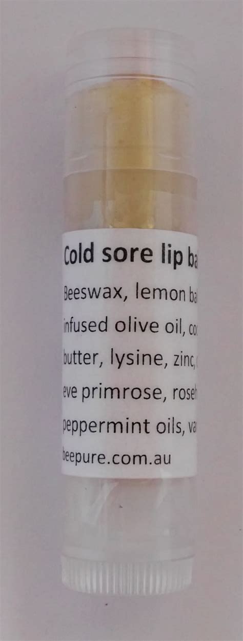 Cold Sore Lip Balm With Lysine 5g With Soothing Oils Natural