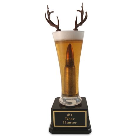 Deer Hunting Bullet in Beer Trophy - Far Out Awards