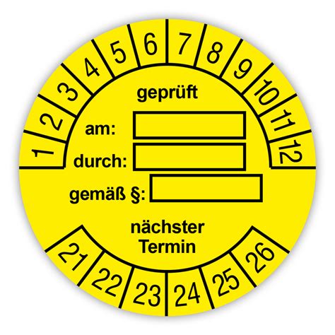Mehrjahres Prüfplakette geprüft nächster Termin 2021 2026 sf
