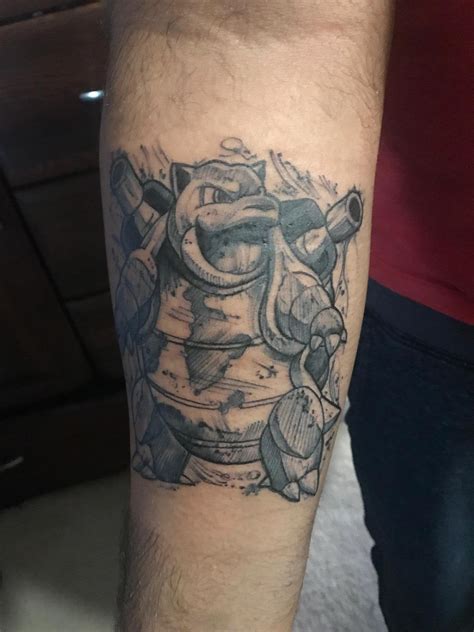 Blastoise Tattoo I got recently 🐢 : r/pokemon