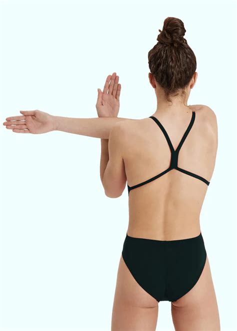 Arena One Double Cross Back Swimsuit Black Nespola