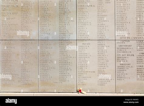 Names engraved on the menin Gate War memorial, Ypres, Belgium Stock Photo - Alamy