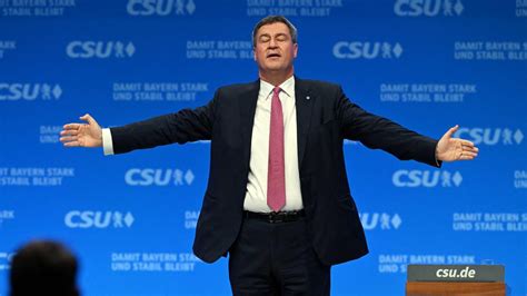 Csu Parteitag Csu Best Tigt Markus S Der Klar Als Parteichef Zeit