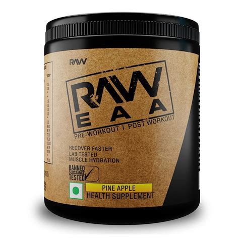 Raw Eaa Essential Amino Acids Powder Supplement Maximize Protein Synthesis Build Lean Muscle