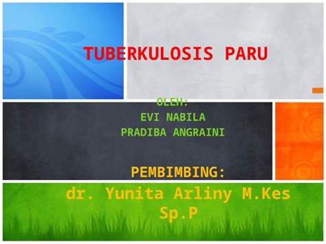 PPTX Ppt Referat Pulmonologi TB Paru DOKUMEN TIPS