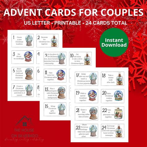 Advent Cards For Couples Christmas Activity Fun Activities For